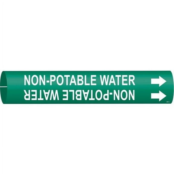 Brady Pipe Marker,Non-Potable Water,13/16in H 4351-A