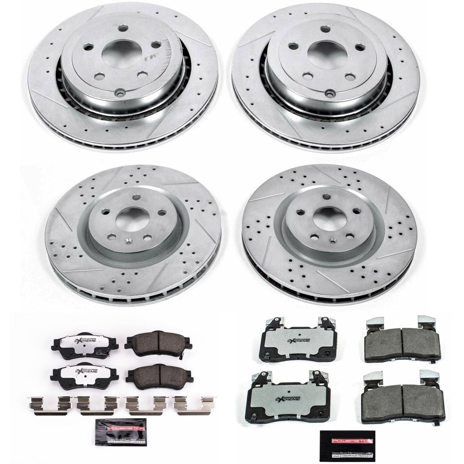 Power Stop Front and Rear Z26 Street Warrior Brake Pad and Rotor Kit K7005-26