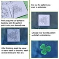 thumbnail image 3 of 4 Sheets 11.7x8.3 St. Patrick's Day Clover Water Soluble Embroidery Stabilizer Shamrock Hand Sewing Stabilizers Self Adhesive Washable Stick and Stitch Embroidery Stabilizer for DIY Beginners, 3 of 9