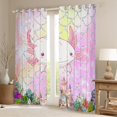 thumbnail image 2 of Erosebridal Cute Axolotl Curtains,Yellow Pink Mermaid Tail Scale Curtains Kawaii Bedroom Decor,Ocean Theme Curtains Sea Animal Print Window Curtains 2 Panels (42Wx84L), 2 of 6