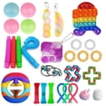 thumbnail image 1 of Juego de juguetes sensoriales para niños y adultos, paquete de juguetes sensoriales antiansiedad, juguetes de burbujas simples para autismo TDAH, 1 of 8