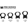 thumbnail image 4 of Monstrum Pro Series 7075 Aluminum Scope Rings, 30mm, Low Profile, Black, 4 of 5