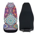 thumbnail image 6 of XYZCANDO Durable Car Seat Covers Vehicle Van Auto, Easy to Install and Clean Premium Vehicle Front Seat Covers 2pc Polyester Mandala Flower, 6 of 10
