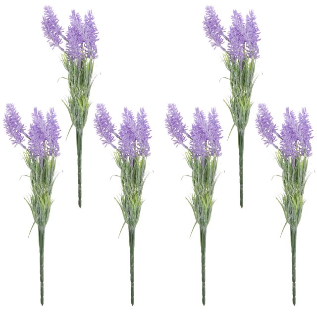 unbranded 6Ud Planta Artificial De Lavanda Simulada En Violeta Para Decorar Estudio O Oficina