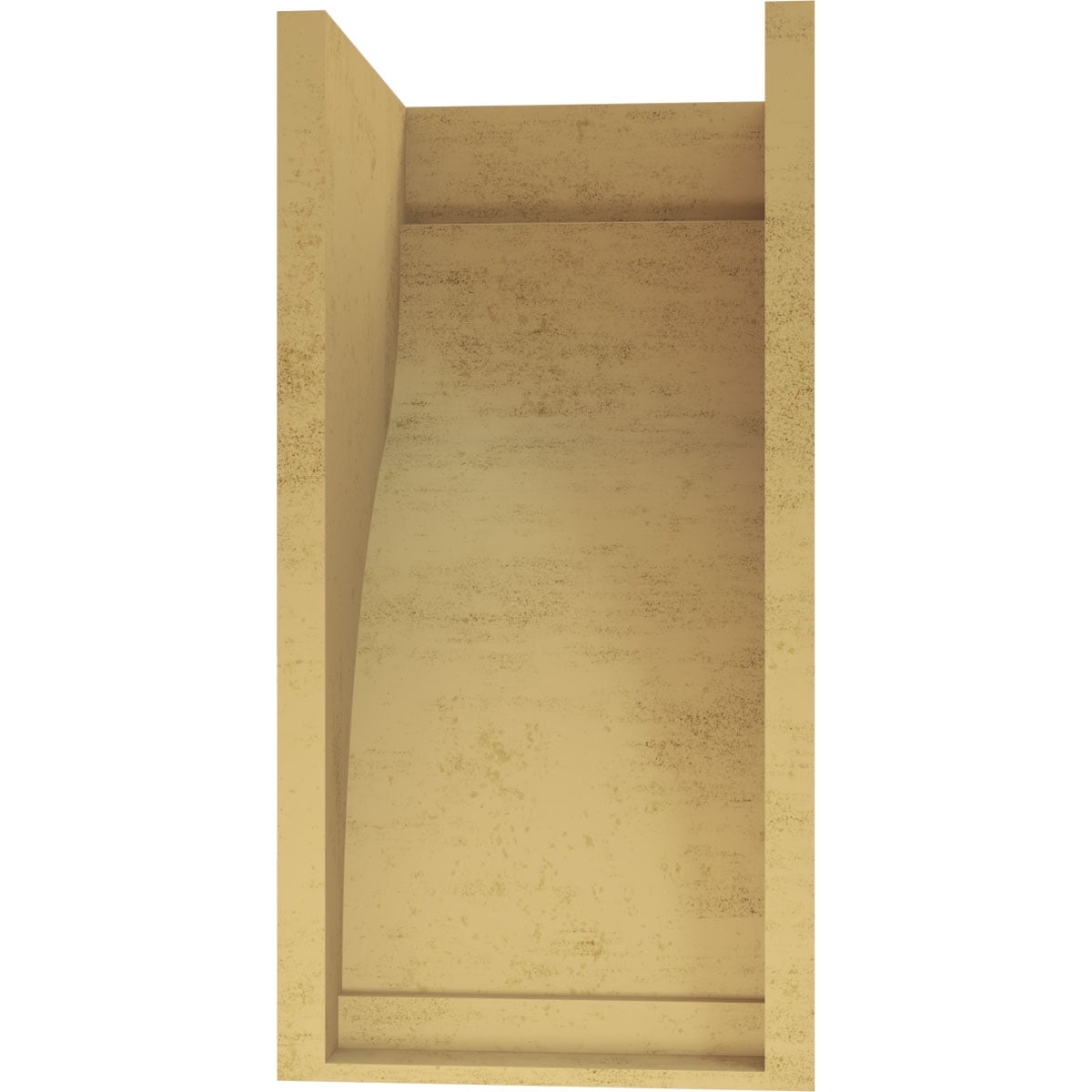 11"W x 11"D x 22"H Wide Helena Rough Cedar Woodgrain TimberThane Corbel, Primed Tan