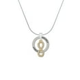 thumbnail image 2 of Delight Jewelry Goldtone Crystal Infinity Sign Hockey Ring Charm Necklace, 18", 2 of 4