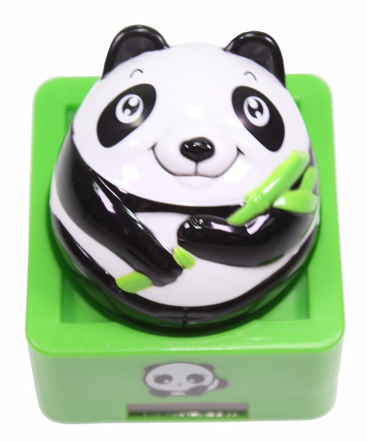 Eco Solar Power Rocking Panda with Bamboo Toy Office Home Decor.