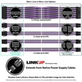thumbnail image 2 of LINKUP - PSU Cable Extension Sleeved Custom Mod GPU PC Braided w/Comb Kit┃1 x 24 P (20+4)┃2 x 8 P (4+4) CPU┃2 x 8 P, 2 of 5
