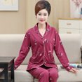 thumbnail image 1 of REDHOTYPE Mode Maman Pyjamas Femmes Manches Longues Coton Cardigan Homewear Automne Hiver Costume, 1 of 2