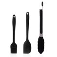 thumbnail image 1 of Juego de 3 pinzas de cocina de silicona (negro) - Pinzas de cocina para cocinar con puntas de silicona, pinzas de cocina antiadherentes sin BPA para asar a la parrilla/pinzas para alimentos/, 1 of 5