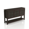 thumbnail image 4 of Furniture of America  Wins Modern Farmhouse 5-shelf Buffet Table Walnut 59"W X 15.7"D X 35"H Glass Finish,Wood Finish,Walnut Finish, 4 of 5