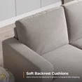 thumbnail image 5 of BLAZANT 89" Sofa Couch, 3 Seater Sofa with Suppleness Armrests, Corduroy Fabric Deep Seat Sofa with Upholstered Cushion& Backrests, Modern Comfy Couch for Living Room Apartment Office, 5 of 11
