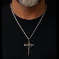 thumbnail image 5 of Collar con Cruz para Hombre - Collar Cristiano de Acero Inoxidable ‘con Clavos en la Cruz Gálatas 2:20', 5 of 5