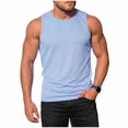 thumbnail image 2 of Jaunzuar Tank Tops Men Muscle Solid Color Summer Sleeveless Shirts Hiking Running Casual Shirts, S-2XL, 2 of 9