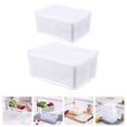 thumbnail image 3 of 2pcs Oblong Lavado de comida Cajas de escurrimiento de cocina Cajas de conservación de alimentos, 3 of 6