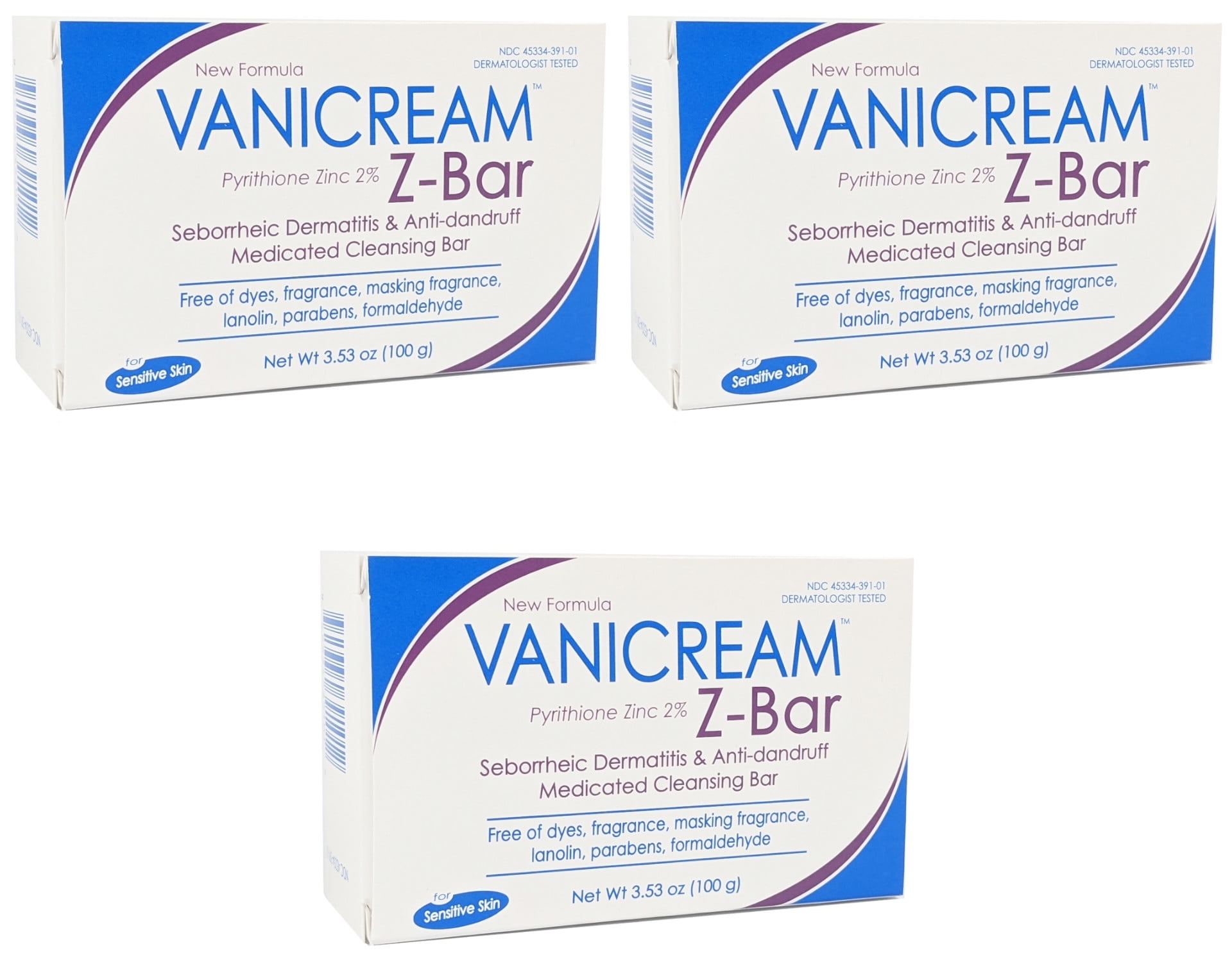 3 Vanicream Z-Bar medicated cleansing bar for sensitive skin 3.53oz Each - Walmart.com
