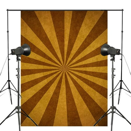 Image of ABPHOTO Polyester 5x7ft Yellow Brown Photography Backdrop 3D Anime Background Art Photo Studio Photography Backgroound Wall