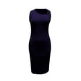 thumbnail image 6 of HOMBOM Womens Midi Dresses Summer Cocktail Sheath Navy Party Slim Comfort Sleeveless Elegant Bodycon Dress for Women Square Neck, 6 of 6