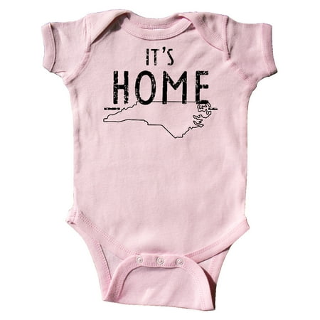 

Inktastic It s Home- State of North Carolina Outline Distressed Text Gift Baby Boy or Baby Girl Bodysuit