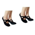 thumbnail image 3 of 2 Pack Compression Socks Women Happy Feet Fitness Miss Black, 3 of 8