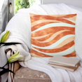 thumbnail image 3 of Pillow Covers 24x24 Set of 2, Burnt Orange Waves Throw Pillow Covers Decorative Couch Cushion Cover, Ombre Sea Ripples Shabby Beach Microfiber Soft Square Pillowcases for Bedroom Living Room Sofa, 3 of 7