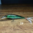 thumbnail image 6 of 2pc 3D Sinking Bionic Minnow Fishing Lure with Artificial feather hook Laser Eyes Treble Hook - 90mm, 7g Artificial Hard Bait for Outdoor Fishing, 6 of 10