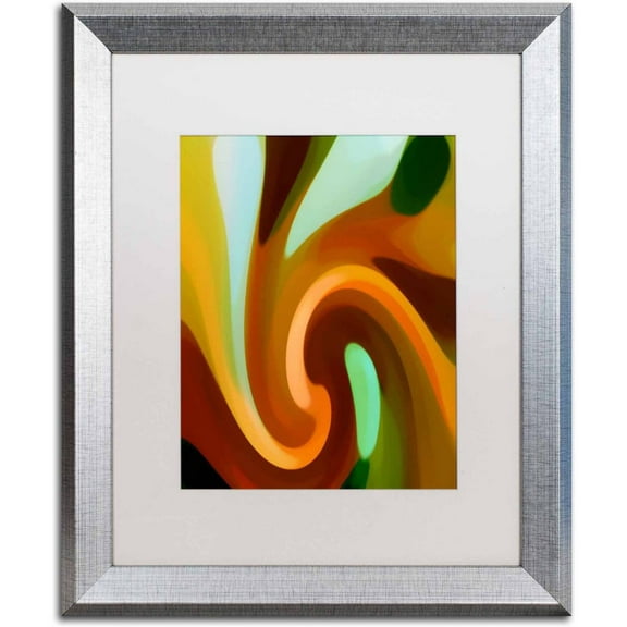 Trademark Fine Art "Ball Jar Ideal Peppers" Canvas Art by Jennifer Redstreake White Matte, Silver Frame