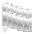 thumbnail image 1 of 10 Pcs Liquid Pouch Food Grade Leak Proof With Screw Cap Spout Concealable Fluid Bags With Funnel For Outdoors cy350ml, 1 of 5