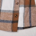 thumbnail image 5 of Toddler Kids Child Girls Long Sleeve Ribbed Solid Tops Blouse Plaid Skirt with Hat Outfit Set 3PCS, 5 of 8