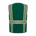 thumbnail image 2 of 3C Products Non-ANSI/ISEA 107-2015 Class 2 Forest Green Ultra Soft Mesh Surveyor Safety Vest w/ Multi-Pockets, Mic Tabs and Pen Holder - SV2530-L, 2 of 9