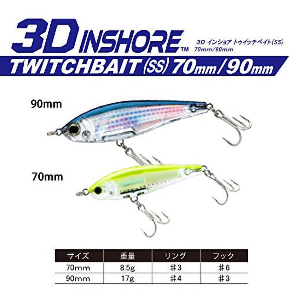 (2 pack) Yo-Zuri 2 3/4" 3D Inshore Twitchbait Hard Bait Lure, Silver Black