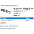 thumbnail image 2 of Left Valve Cover - Compatible with 2003 - 2008 GMC Savana 1500 5.3L V8 2004 2005 2006 2007, 2 of 2