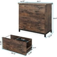 thumbnail image 5 of Tribesigns Lateral Letter Size File Cabinet with 2 Drawers, Brown, 5 of 5