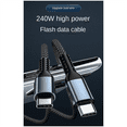 thumbnail image 3 of Cable de carga PD de 240 W, doble extremo, tipo C a USB 240 W, cable de datos PD de 2 m, 3 of 4