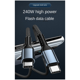 thumbnail image 3 of Cable de carga PD de 240 W, doble extremo, tipo C a USB 240 W, cable de datos PD de 2 m, 3 of 4