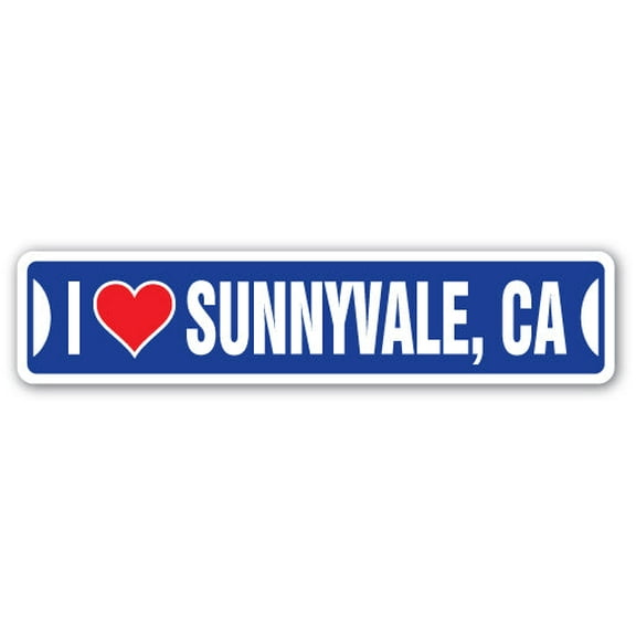 SignMission SSIL-Sunnyvale Ca Street Sign - I Love Sunnyvale, California