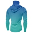 thumbnail image 4 of Mens Sun Protection Fishing Hoodie with Face Mask Long Sleeve Work Shirt Construction Quick Dry Turquoise XL, 4 of 4