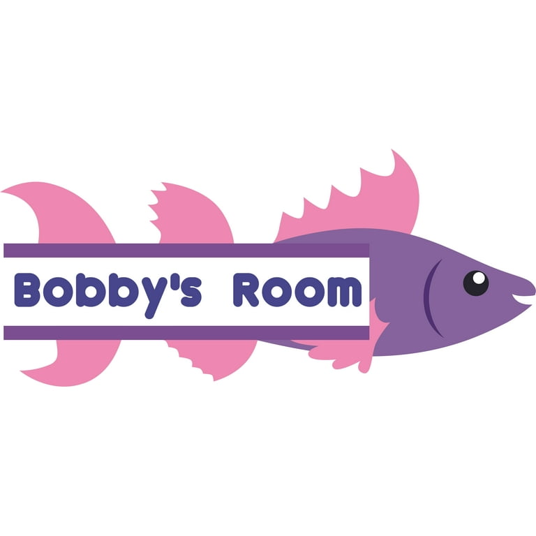  Fishing Boy Personalized Name Wall Decal - Baby Boy