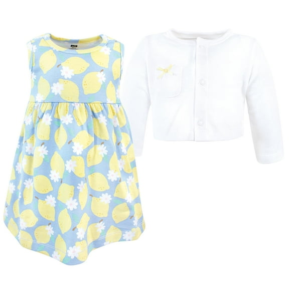 Luvable Friends Hudson Baby Dress and Blouse 2pc, Aqua Lemons, 0-3M