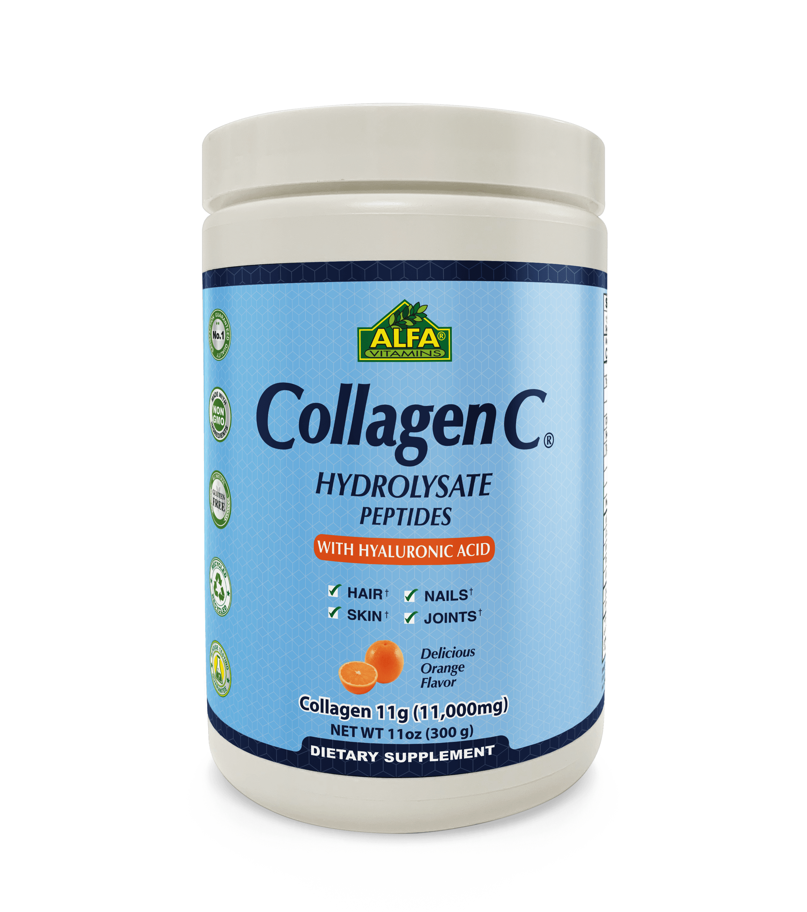 Collagen Hydrolysate Peptides Powder Supplement by ALFA VITAMINS