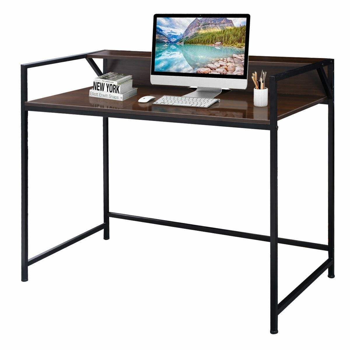 Gymax Computer Desk Workstation Study Modern Office Laptop Table Gymax Computer Desk Workstation Study Modern Office Laptop Table Writing Com