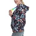 thumbnail image 2 of Cauagu Flowers ad Butterflies for Women's Hooded Sweatshirts Pullover Hoodie for Women Fall Workout Sweat Long Sleeve Preppy Sweatshirts-X-Large, 2 of 7
