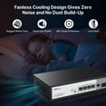 thumbnail image 6 of 4 Port Full Gigabit PoE Switch with Fiber Unmanaged, 5 Gigabit PoE+ Ports with 1 Gigabit Uplink Port, Total Power Budget 65W, 803.af/at Compliant, Rugged Metal Case, Work with IP Cameras VOIP Phones, 6 of 7