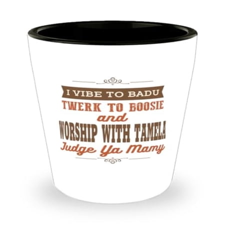 Hip Hop Shot Glass, I Vibe Judge Ya, Rap Gift, Mini Glassware, 1.5oz Cup