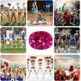 thumbnail image 6 of 24 Pack pom poms Cheer,Handheld Cheer pom poms, Sports Cheer Plastic Pom Poms Cheerleading for Sports Team Spirit Cheering (Blue+Gold), 6 of 6