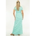 thumbnail image 4 of Mother Bee Maternity Short Sleeve Ruched Waist Faux Wrap Maxi Dress, 4 of 4