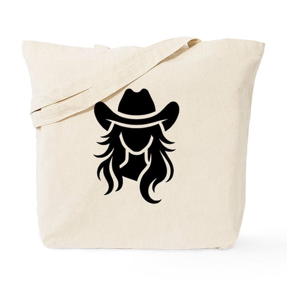 CafePress - Cowgirl Silhouette - Unisex Canvas Tote Bag, Beige, 1-Piece