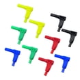 thumbnail image 4 of 10 Uds., tipo banana de de ángulo , conector de 90 degree, adaptador de en apariencia de L de , 5 colores kusrkot Enchufe tipo banana, 4 of 8
