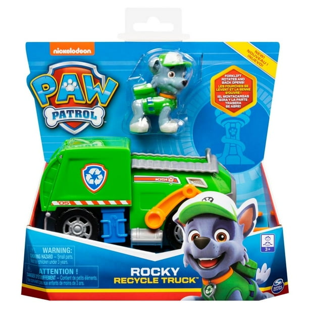 Vehículo Paw Patrol Spin Master Vehículo Básico Rocky Bodega