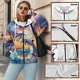 thumbnail image 6 of Renewold Dolphin Sunset Womens Full Zip Up Hoodies Fleece Pullover Jackets Top Oversized Dropped Shoulder Long Sleeve Pullover Jackets Hooded Sweatshirt Y2K Hoodie Sweater for Women, L, 6 of 7